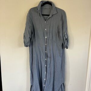 Meo meli 100% linen dress or duster jacket made in Italy